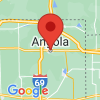 Map of Angola, IN US